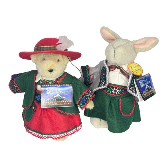 Muffy VanderBear + Hoppy VanderHare Alpine Mountain Climbin' Plush Bear & Rabbit - Picture 1 of 6